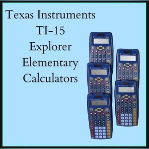 (5) Texas Instruments TI-15 Explorer Elementary Calculators w/Cover